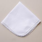 White Christening Hankie - One Small Child