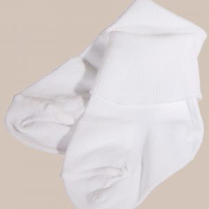Unisex White Cotton Simple Classic Anklet Socks - One Small Child