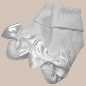 Girls Cotton Special Occasion Socks with Bow - One Small Child