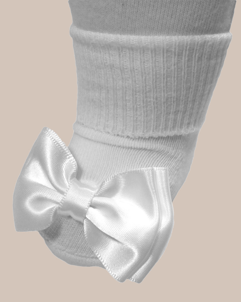 Girls Cotton Special Occasion Socks with Bow - One Small Child
