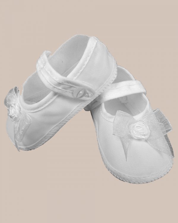 Girls Organza Shoe with Bow - One Small Child