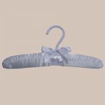 10" White Satin Hanger with White Hook - One Small Child