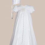 Girls 25" Split Panel Cotton Dress Christening Gown Baptism Gown - One Small Child