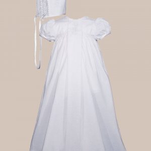 Girls 25" Victorian Style Cotton Christening Baptism Gown - One Small Child