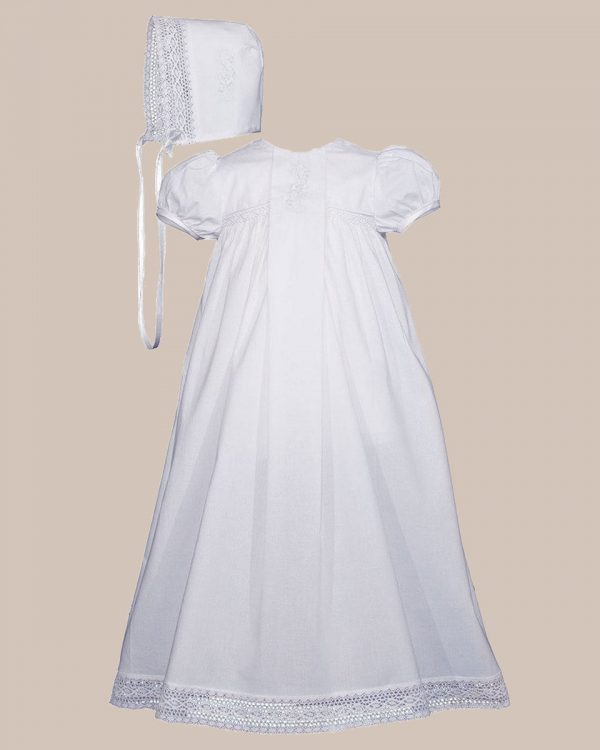 Girls 25" Victorian Style Cotton Christening Baptism Gown - One Small Child