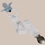 Unisex Universal Elegant and Fancy Pacifier Clip - Block Lace - One Small Child