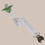 Unisex Universal Elegant and Fancy Pacifier Clip - Lattice Lace - One Small Child