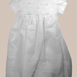 Girls' White Organza Overlay Gown with Sheer Flowers - One Small Child