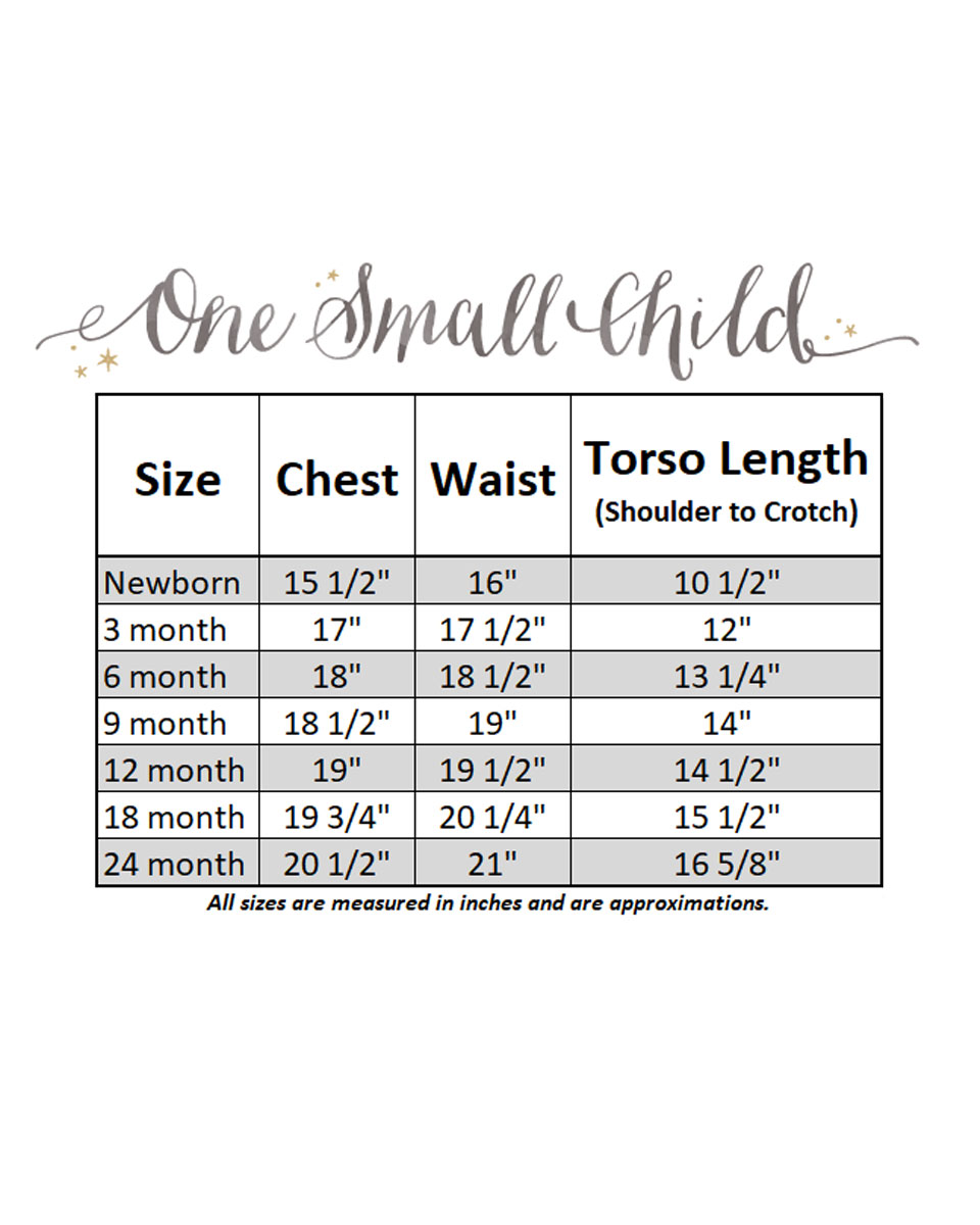 One Small Child Size Chart Image Boys - One Small Child