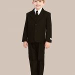 5 Piece Boy's 2 Button Dress Suit   Brown - One Small Child