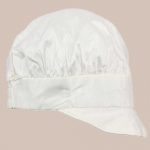 Boys Simple Silk Christening Baptism Captain Style Hat with Brim - One Small Child
