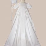 Girls 34? Pleated Heirloom Christening Gown with Bonnet and Slip - One Small Child