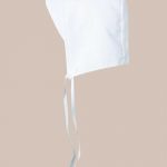 Boys Simple White Poly Rayon Christening Baptism Hat with Brim - One Small Child