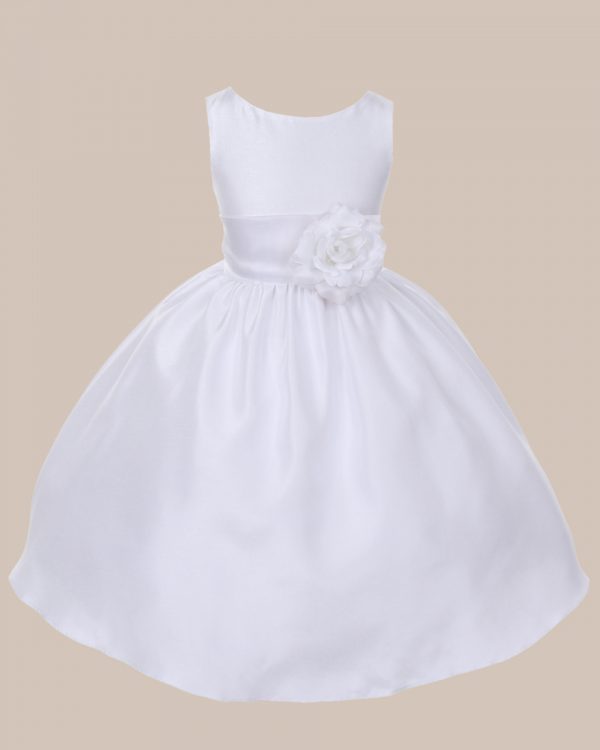 KD-204 Flower Girl Dress White White - One Small Child