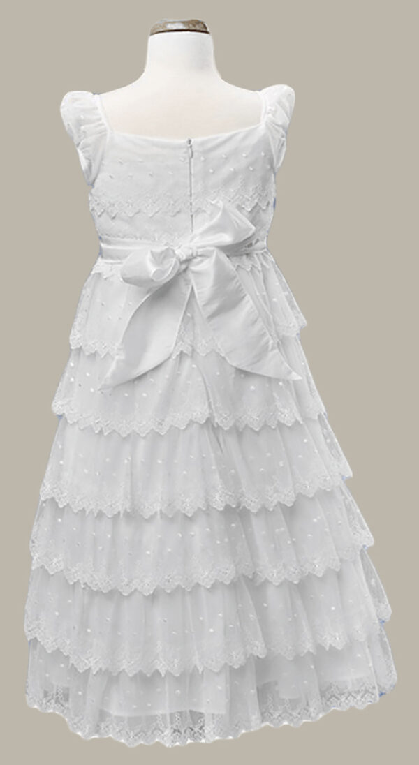 White elegance frosting dress - back