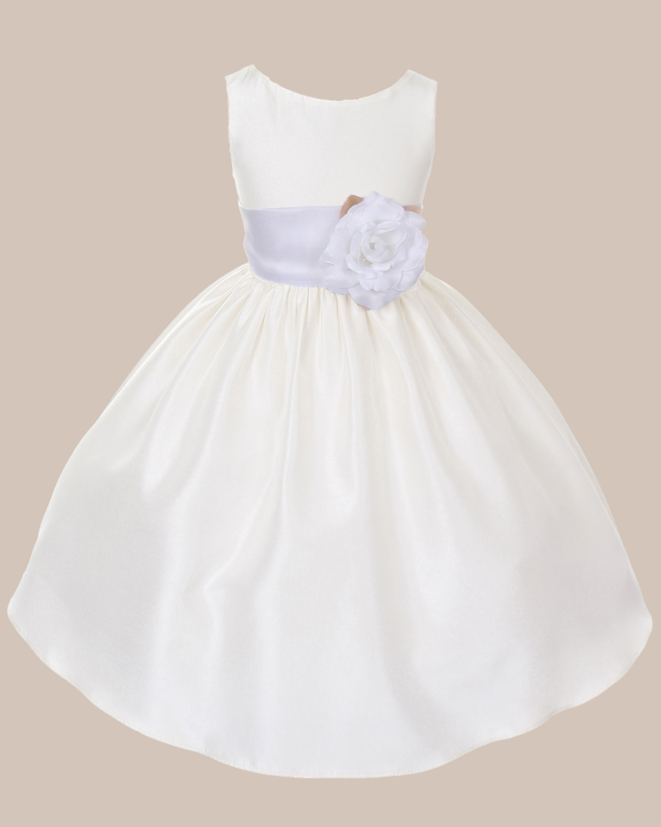 KD-204 Flower Girl Dress Ivory White - One Small Child