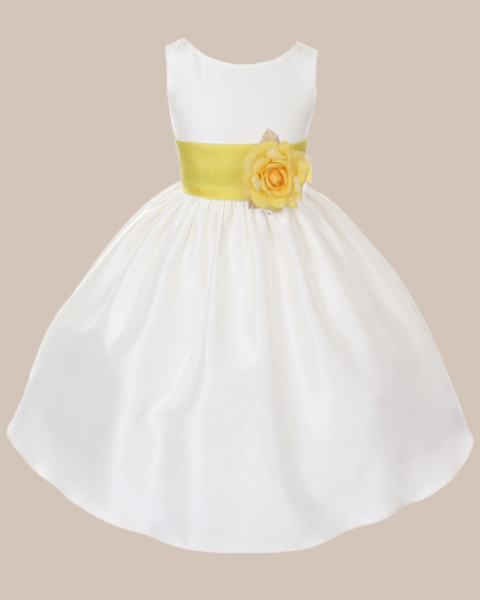 KD-204 Flower Girl Dress Ivory Yellow - One Small Child