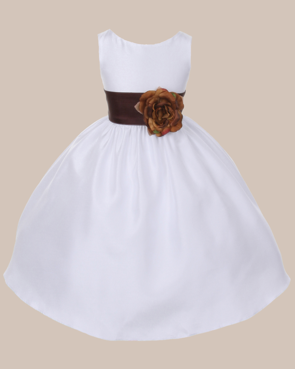 KD-204 Flower Girl Dress White Chocolate - One Small Child