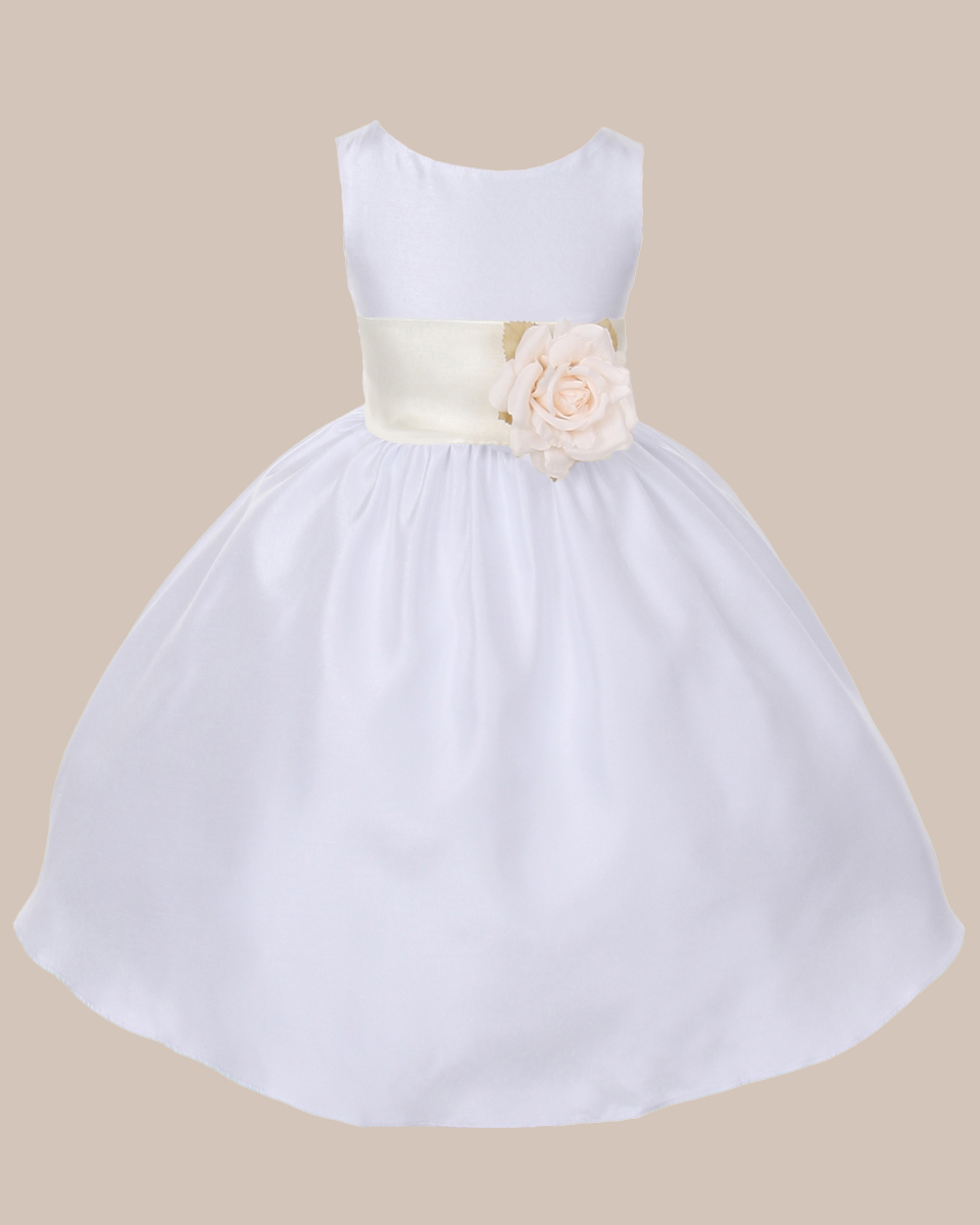 KD-204 Flower Girl Dress White Ivory - One Small Child
