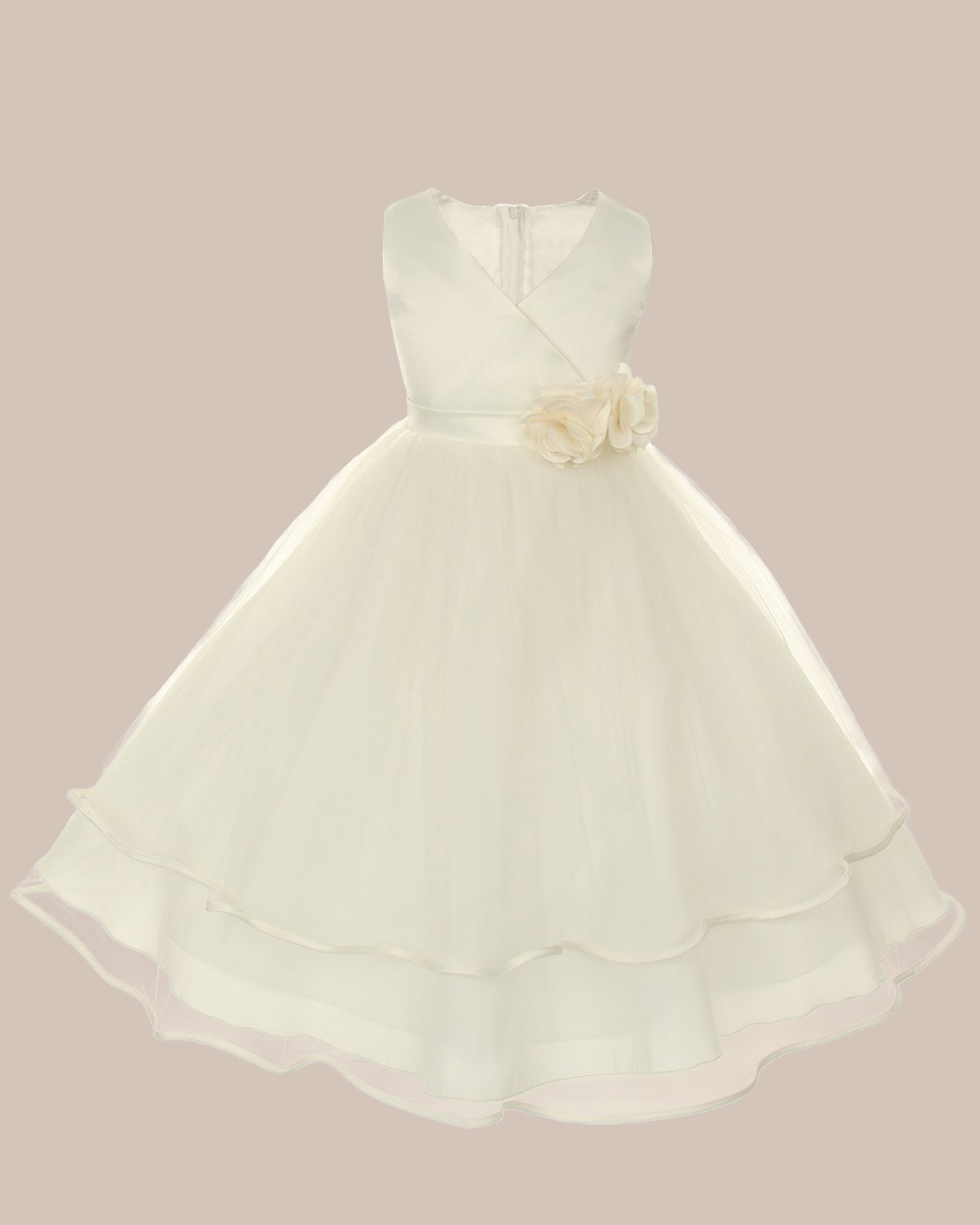 KD-308 Flower Girl Dress Ivory - One Small Child