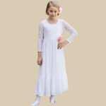 White elegance enchanted dress - model